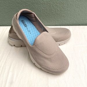 Skechers tan slip-on GoWalk 3 shoes